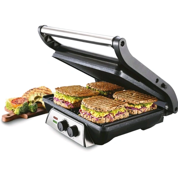 Usha iChef Sandwich Grill, 2000 Watt, 4 Slice Flat Bread Griller - Black, Large
