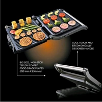 Usha iChef Sandwich Grill, 2000 Watt, 4 Slice Flat Bread Griller - Black, Large