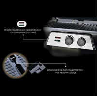 Usha iChef Sandwich Grill, 2000 Watt, 4 Slice Flat Bread Griller - Black, Large