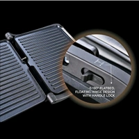 Usha iChef Sandwich Grill, 2000 Watt, 4 Slice Flat Bread Griller - Black, Large