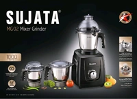 Sujata MG02 1000 Watt Mixer Grinder (Black) - Large, Black
