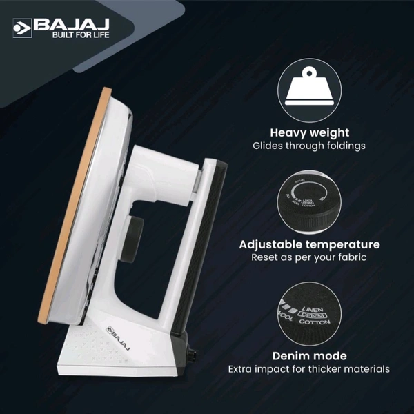 Bajaj DX 16 Heavy Weight Dry Iron, 1100 Watt
