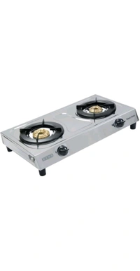 Usha Maxus GS2001 Stainless Steel 2 Burner CookTop - Silver, Large