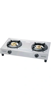 Usha Maxus GS2001 Stainless Steel 2 Burner CookTop - Silver, Large
