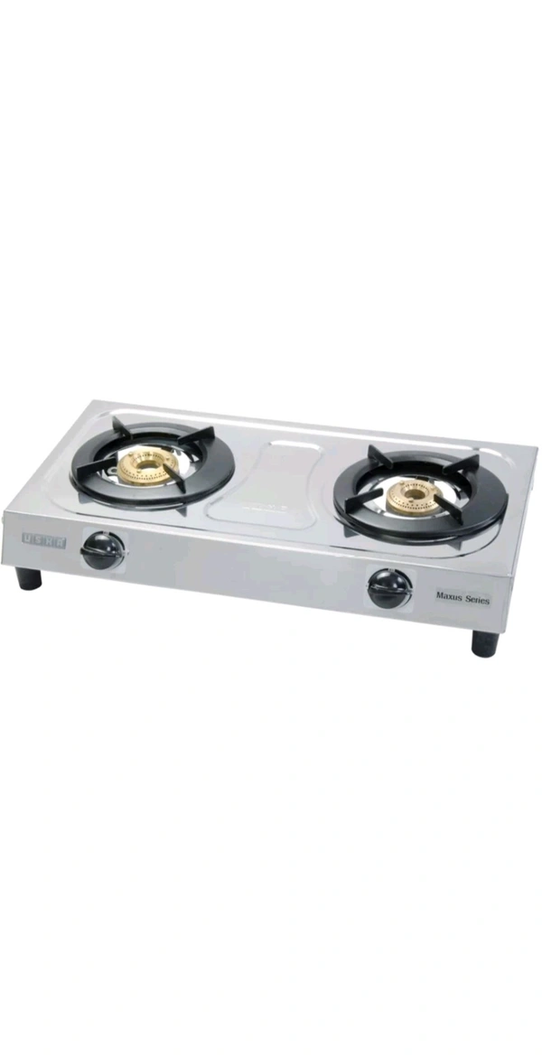 Usha Maxus GS2001 Stainless Steel 2 Burner CookTop - Silver, Large