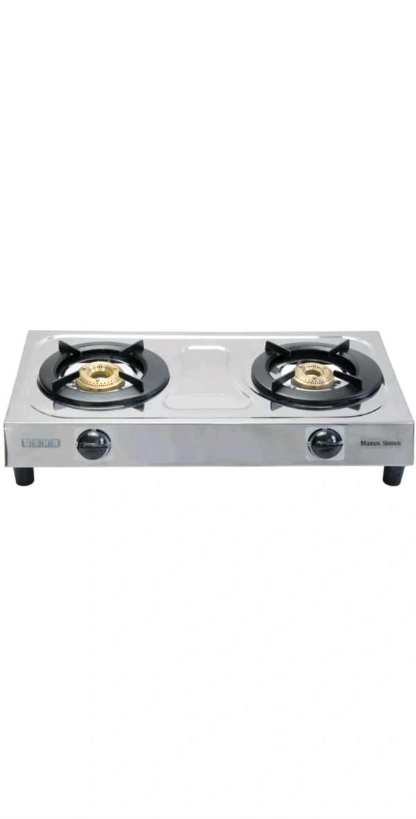 Usha Maxus GS2001 Stainless Steel 2 Burner CookTop - Silver, Large