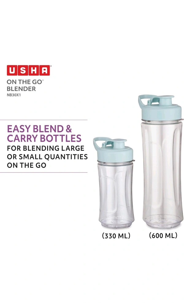 USHA Usha On The Go Blender 350 Watt NB30X1 (Pastel Green)