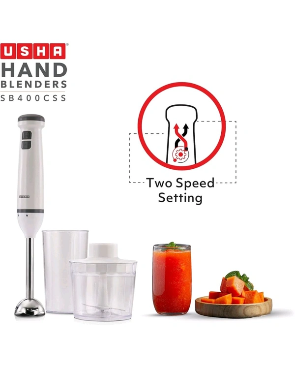 Usha Hand Blender HB400CSS 400 Watt (White)