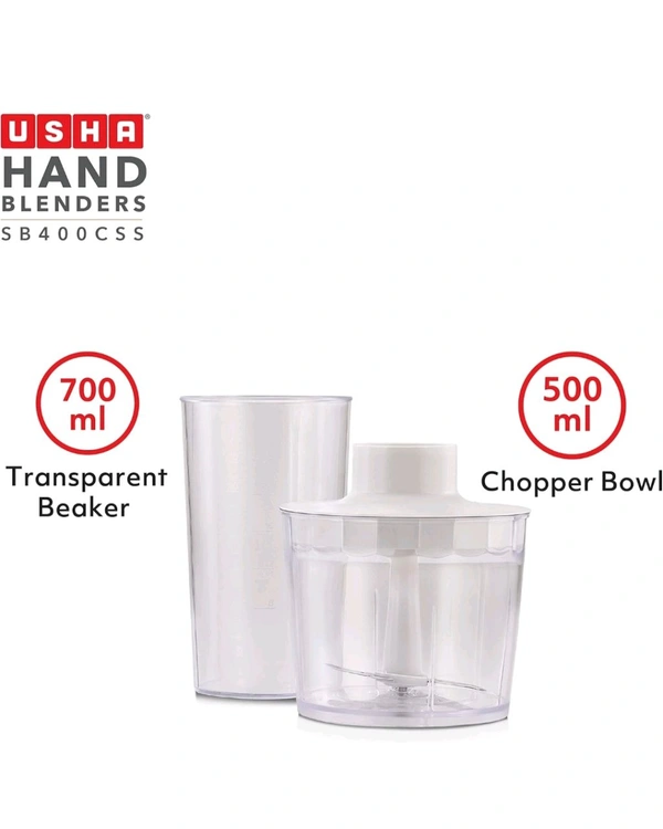 Usha Hand Blender HB400CSS 400 Watt (White)