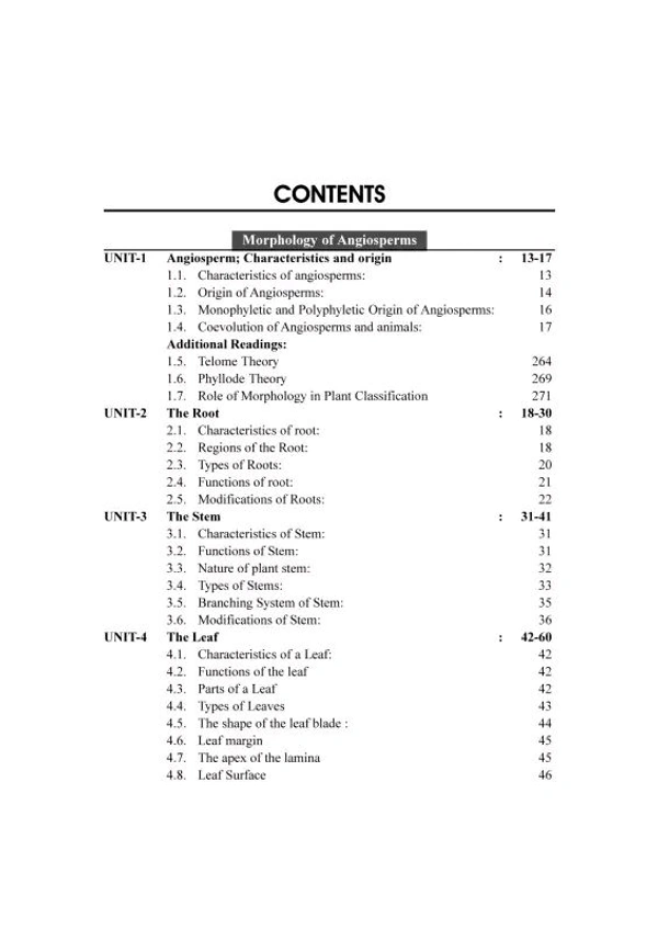 Morphology, Anatomy and Embryology of Angiosperms as Per FYUGP NEP