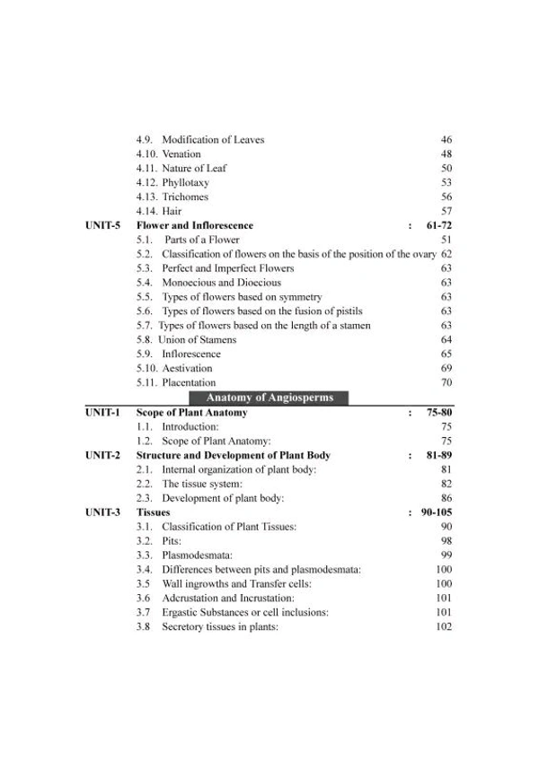 Morphology, Anatomy and Embryology of Angiosperms as Per FYUGP NEP