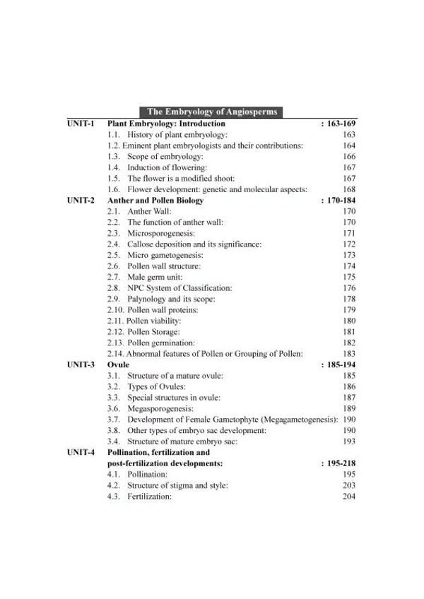 Morphology, Anatomy and Embryology of Angiosperms as Per FYUGP NEP