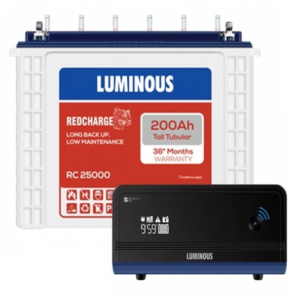 Luminous Zelio+ 1100 and RC25000 (200 Ah) Tall Tubular Battery - 20000