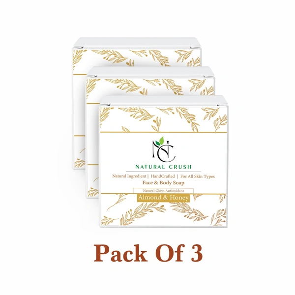 Almond & Honey Handmade Soap – A Sweet Treat for Your Skin - 80 gm (pack of 3)
