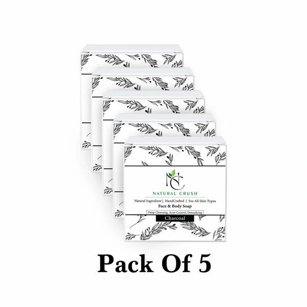 Activated Charcoal Detox  Handmade Soap - Deep Cleansing Bar - 80 gm (pack of 5)