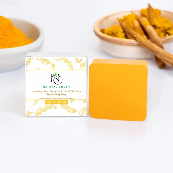  Haldi Chandan Handmade Soap – Purifying & Nourishing Bath Soap - 80 gm (pack of 3)