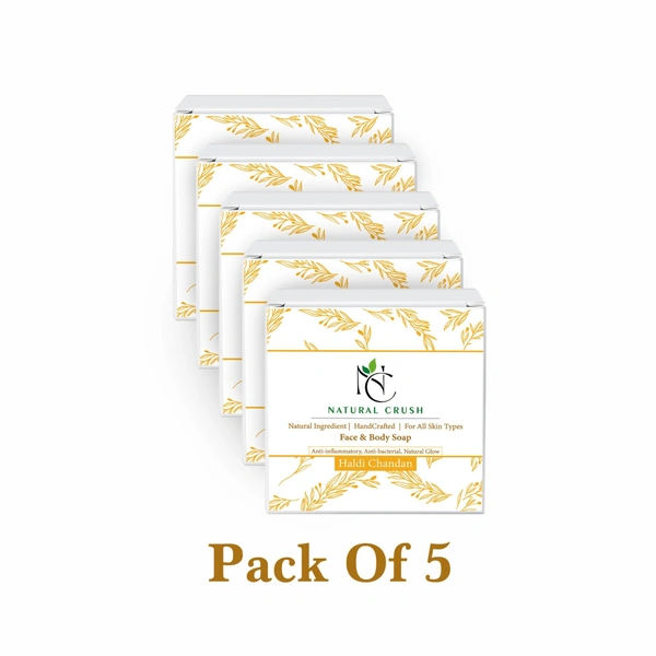  Haldi Chandan Handmade Soap – Purifying & Nourishing Bath Soap - 80 gm (pack of 5)