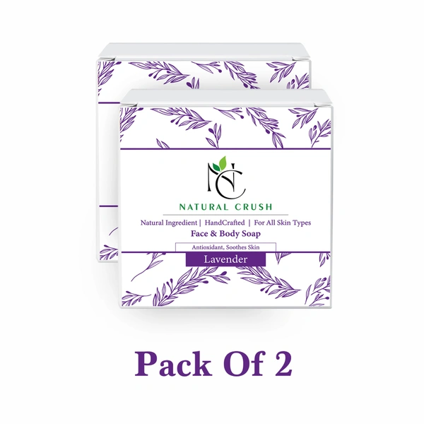 Lavender Handmade Soap – Moisturizing Soap with Calming Aroma - 80 gm (pack of 2)