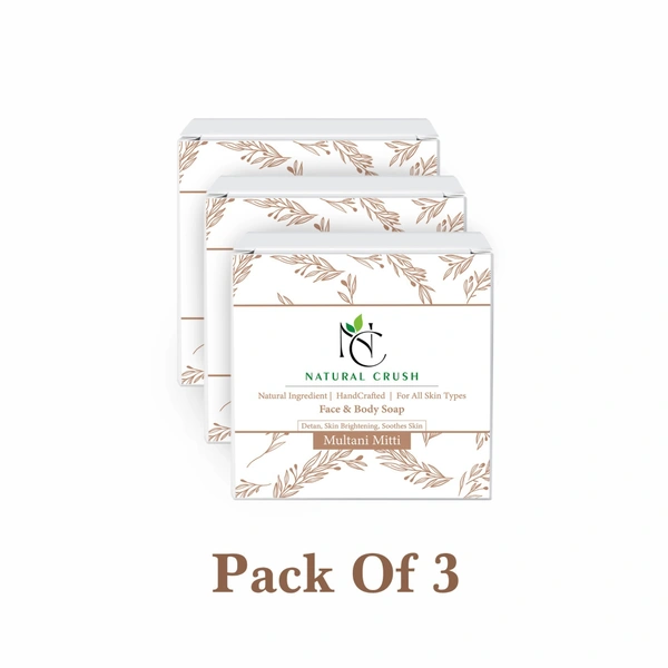 Pure Multani Mitti Handmade Soap - Nature’s Cleansing Secret - 80 gm (pack of 3)