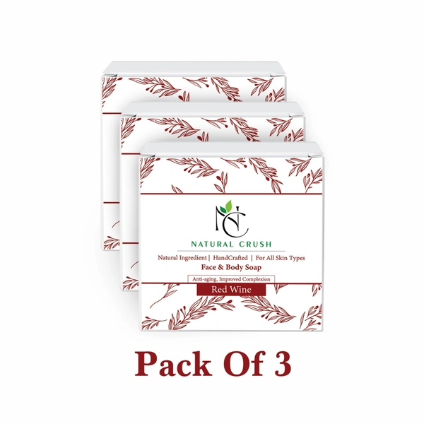 Red Wine Infused Handmade Soap- Anti Aging & Nourishing Formula - 80 gm (pack of 3)