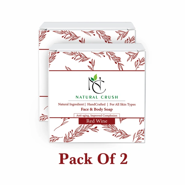 Red Wine Infused Handmade Soap- Anti Aging & Nourishing Formula - 80 gm (pack of 2)