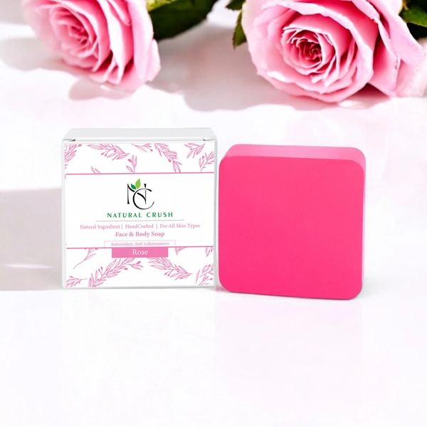 Luxurious Rose Handmade Soap Bar - All Natural, Skin-Softening Formula - 80 gm (pack of 3)