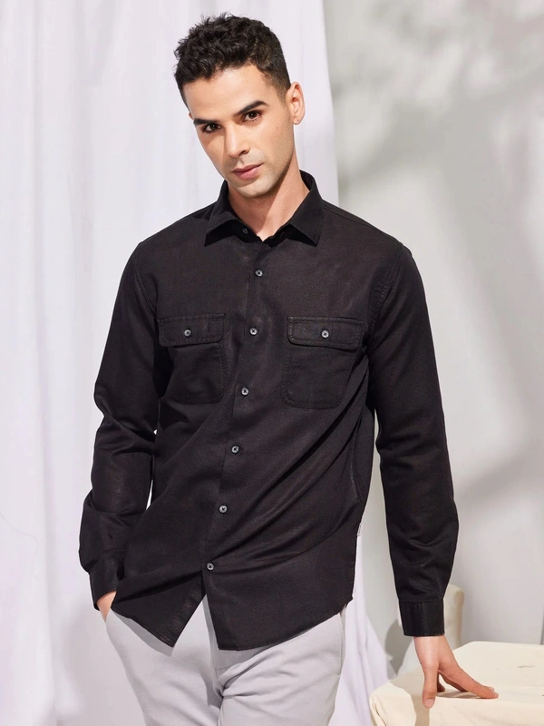 Black color pure cotton shirts - XL