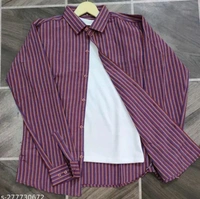 Aw Collection  KHADI SHIRT FOR Men - Purple, Xl