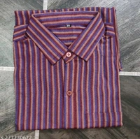 Aw Collection  KHADI SHIRT FOR Men - Purple, Xl