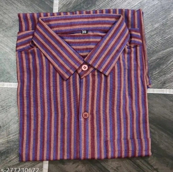 Aw Collection  KHADI SHIRT FOR Men - Purple, Xl