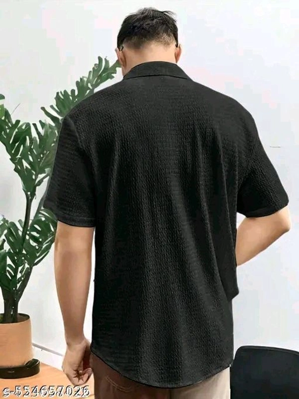 ALVARIONTERPRISES shirt for men imported popcorn febric shirt  - XL, AQUE BLUE