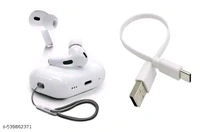 TWS Airpods pro style bluetooth earphones 3H Playtime  - WHITE