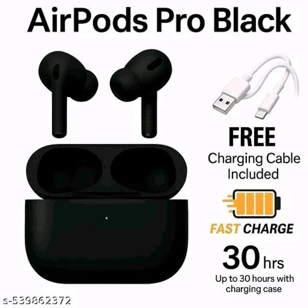 TWS  Airpods pro style bluetooth earphone 3H playtime  - BLACK