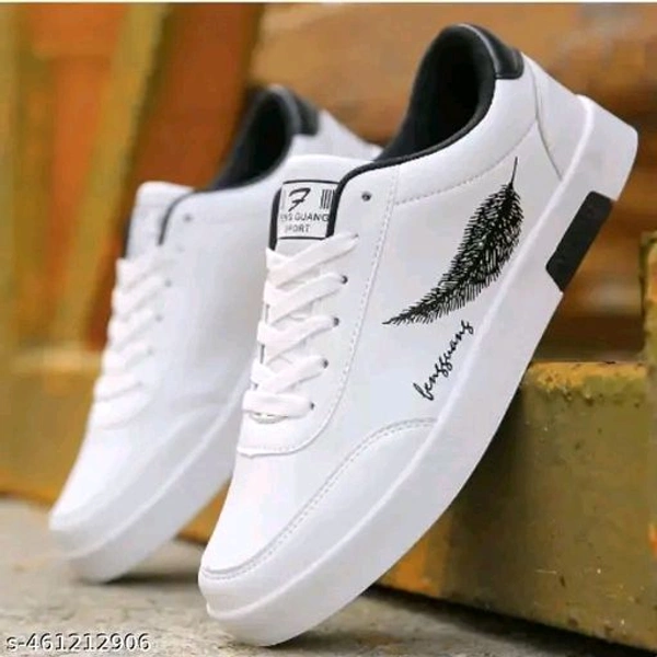JOOTIYAPA PREMIUM  STYLISH SNEAKER SHOES FOR MEN
 - White, 9