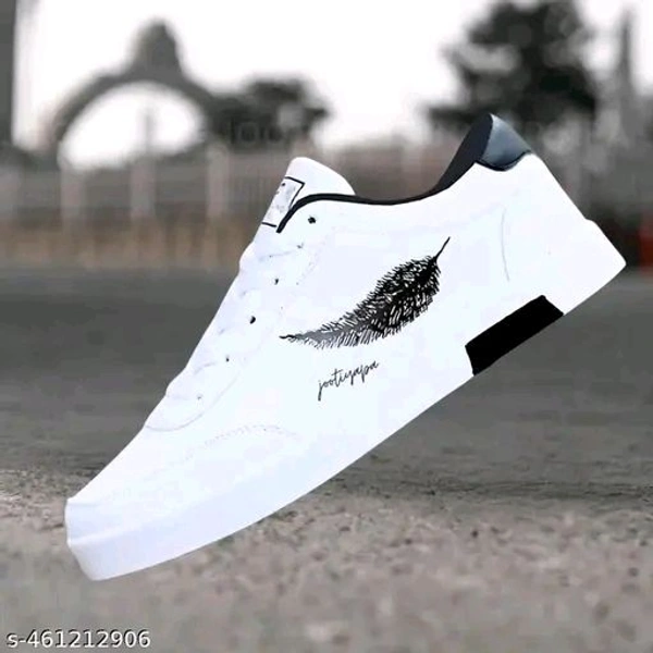 JOOTIYAPA PREMIUM  STYLISH SNEAKER SHOES FOR MEN
 - White, 9