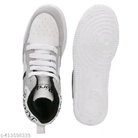 BIRDE  New  High Top Casual Sneakers Shoes For Mens | Daily Wear Shoes For Men
 - White, 9