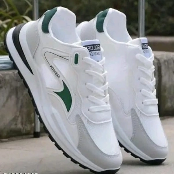 GOLDEN SNEAKERS Stylish White Casual Sneakers For Men - 7, WHITE