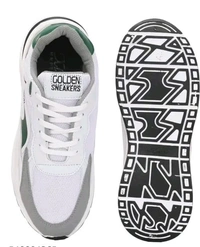 GOLDEN SNEAKERS Stylish White Casual Sneakers For Men - 7, WHITE