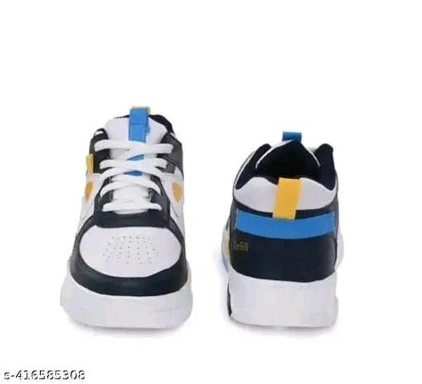 sneakers Modern Trendy White  Sneaker Casual Shoes For Men - 10, WHITE
