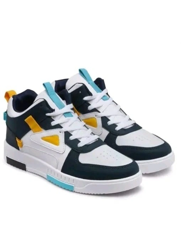 sneakers Modern Trendy White  Sneaker Casual Shoes For Men - 10, WHITE