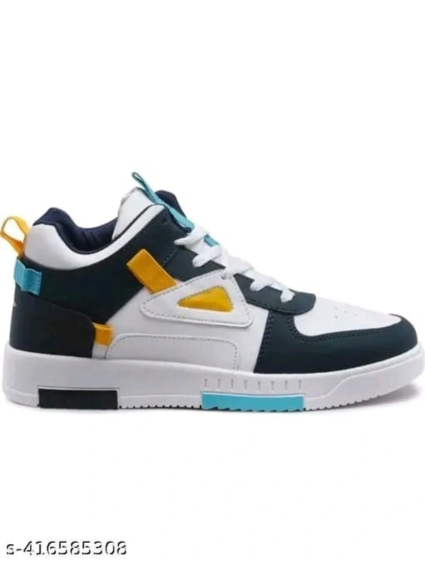 sneakers Modern Trendy White  Sneaker Casual Shoes For Men - 10, WHITE
