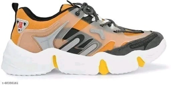 NN SHOES N N Shoes Men'S Mesh 300 Yellow Sports Running Walking Gym Casual Sneakers shoes  - 7, YELLOW