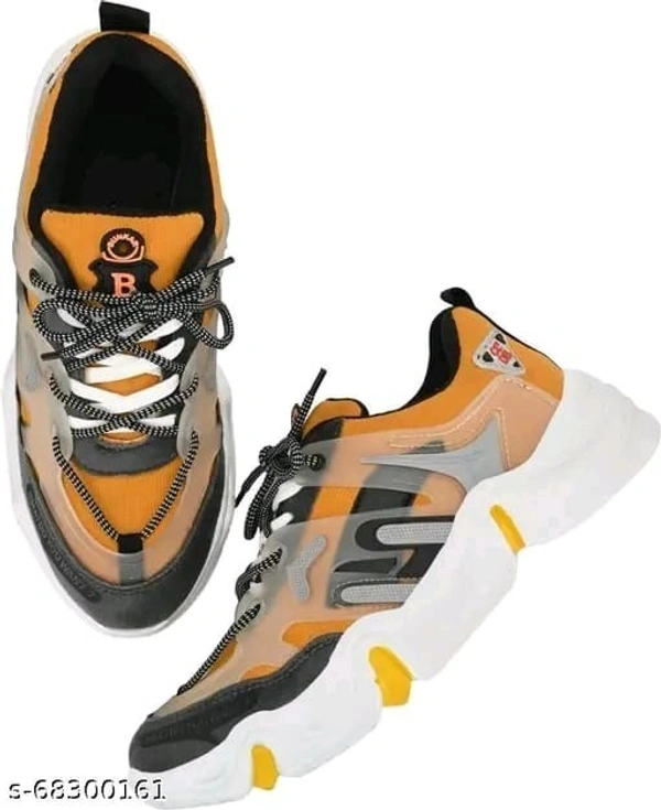 NN SHOES N N Shoes Men'S Mesh 300 Yellow Sports Running Walking Gym Casual Sneakers shoes  - 7, YELLOW