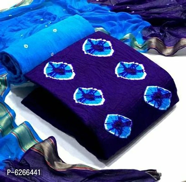 Bandini cotton Dress Meterial  - Blue