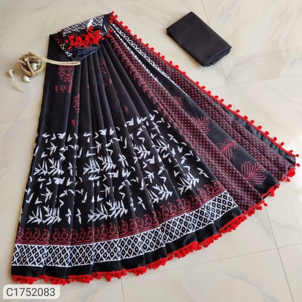 Cotton Saree Mul Mul Brand C1752083