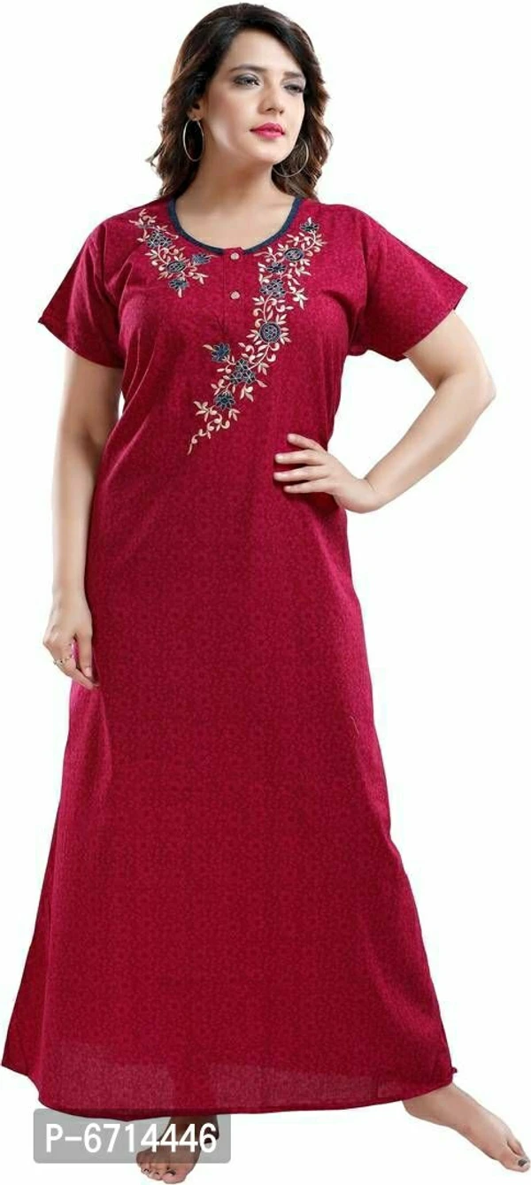 Cotton Embroidere Nighty -6714446