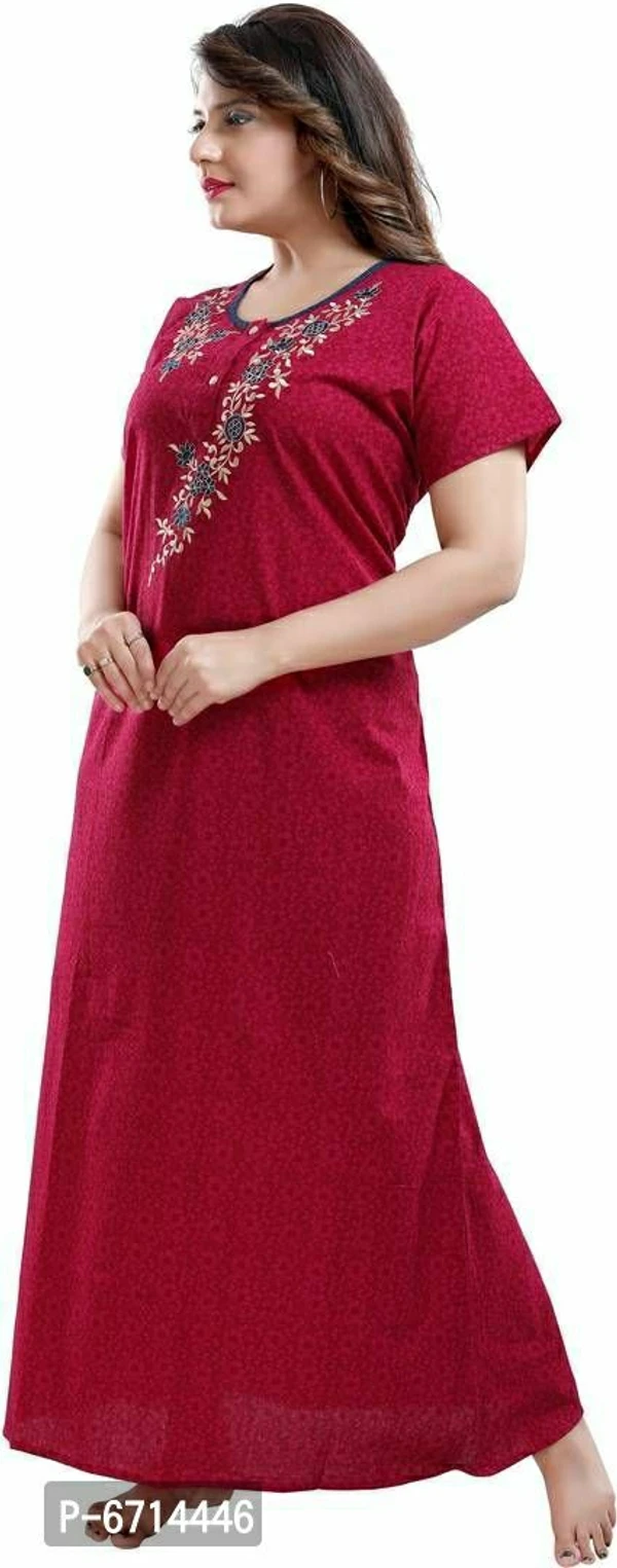 Cotton Embroidere Nighty -6714446