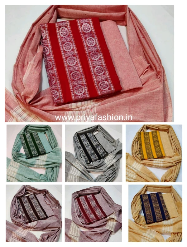 101448 Sambalpuri Dress Material With Stiching Size 32-42 Size - Red, 38 Chest