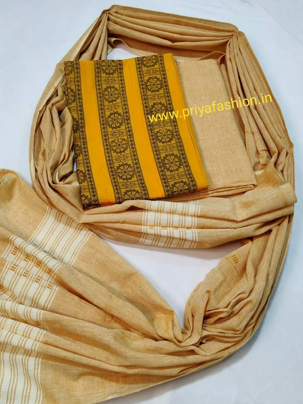 101448 Sambalpuri Dress Material With Stiching Size 32-42 Size - Yeallow, 34 Chest