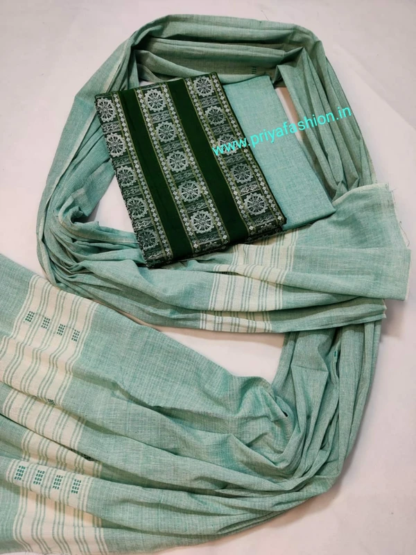 101448 Sambalpuri Dress Material With Stiching Size 32-42 Size - Green, 34 Chest